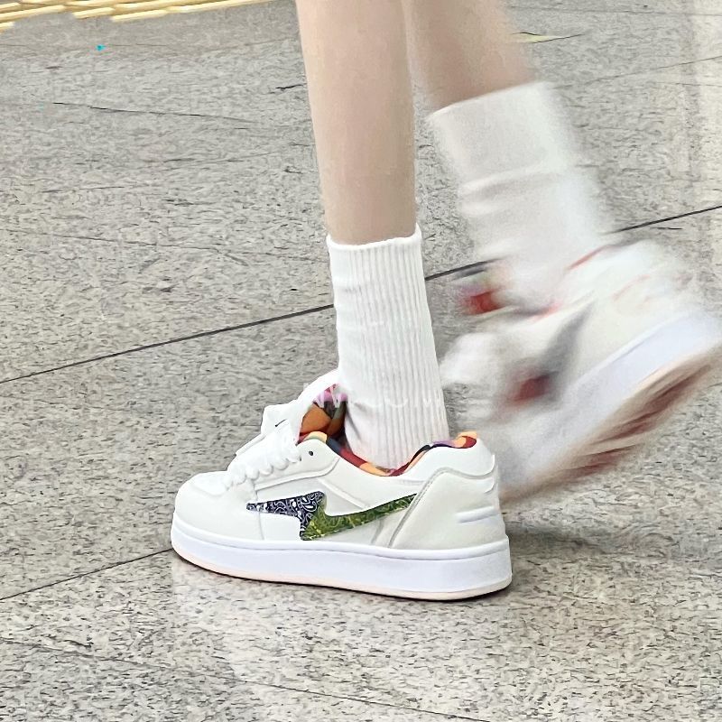 

Оригинальный нишевый дизайн, кешью, цветок, молния, хлебные туфли, лето, новые студенческие кеды, повседневная обувь для пар 40