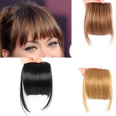 Fake Bangs Non-dropable Comfortable To Wear Fluffy Smooth Soft Seamless Elegant Women Front Fringe Air Bangs Modeling Supply