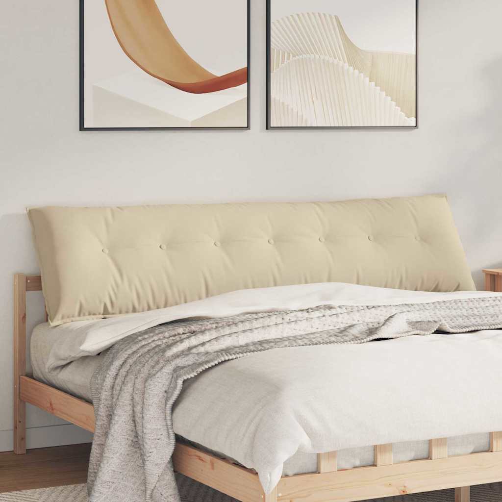 Back Cushion Cream 200 x 50 cm Microfiber Fabric
