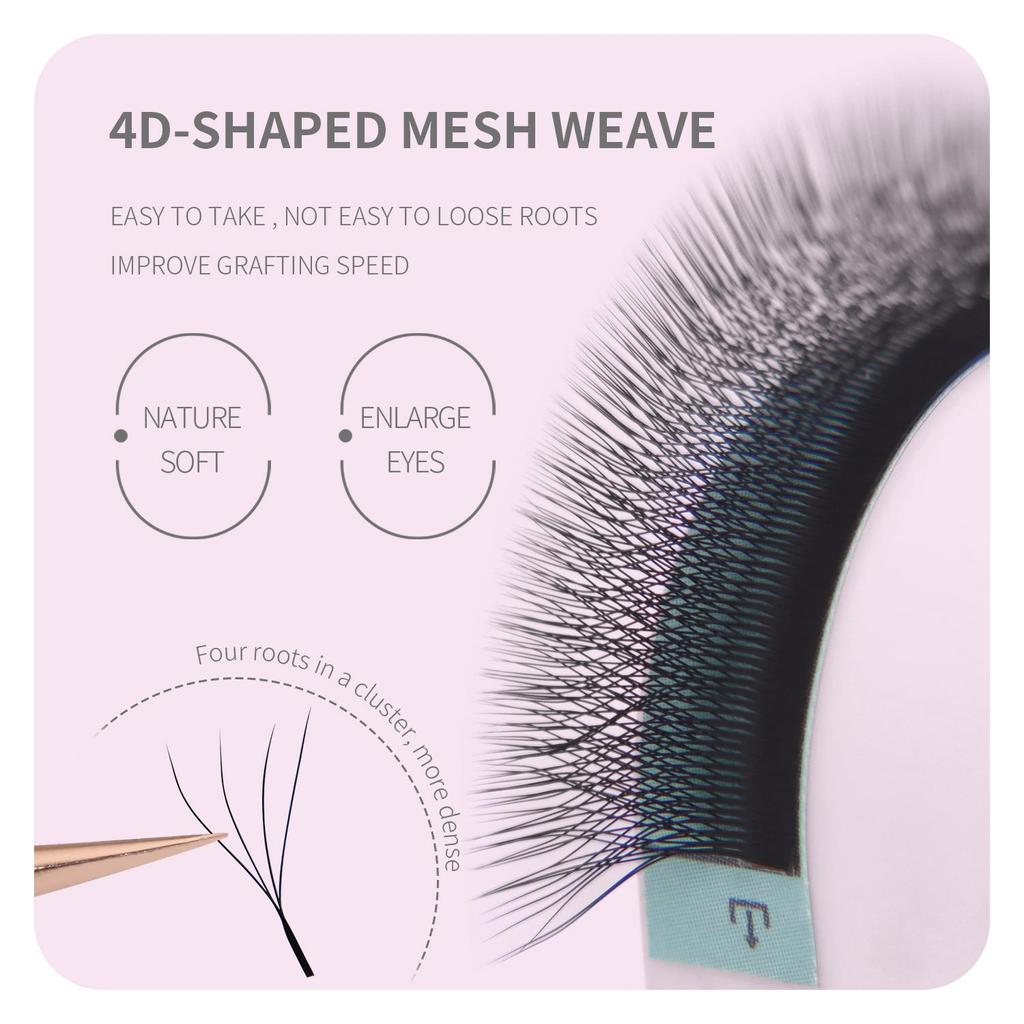 ANNAFRIS W Shape Eyelashes Extensions W Shaped Bloom 3D 4D 5D Eye Lashes Natural Soft Premade Fan Lash Extensions