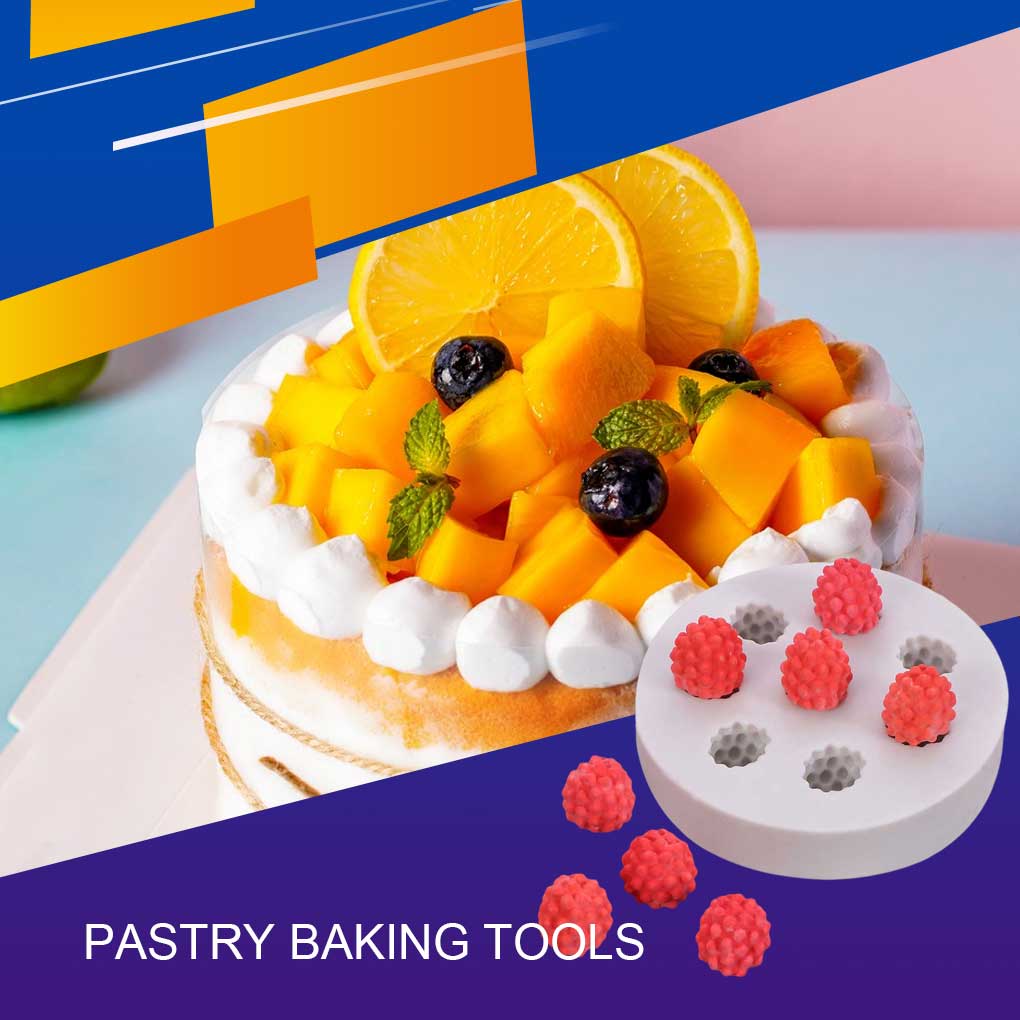 Silicone Fruit Shape 8 Grid Fondant Mold Non-stick Reusable Washable Bakery DIY Cake Mould Molding Tool Accessories