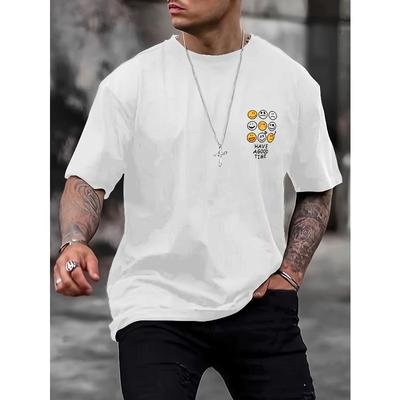 Europäische Größe Herren Sommer Print Kurzarm T-Shirt