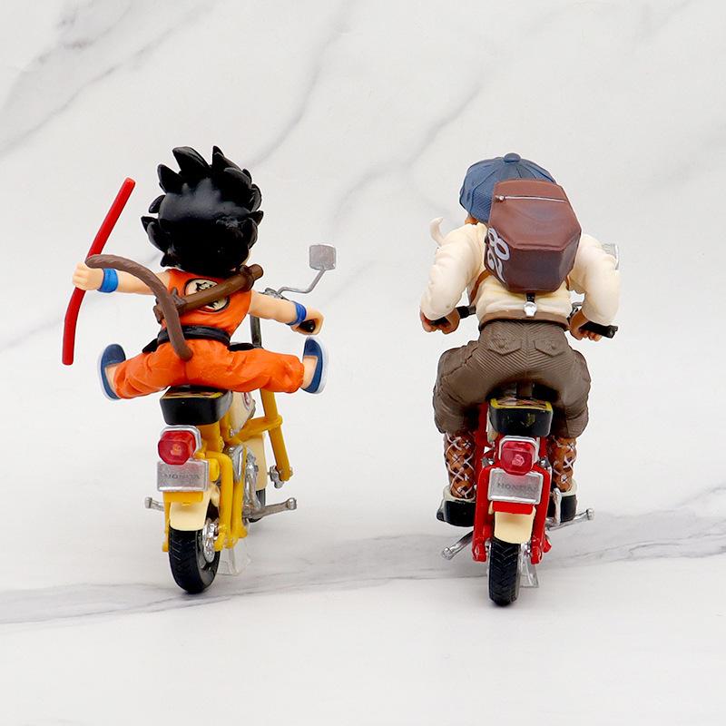 Anime Dragon Ball Z Anime Figure Son Goku Master Roshi Locomotives PVC Action Kame Sennin Motorcycle Toys Model Collector Gifts