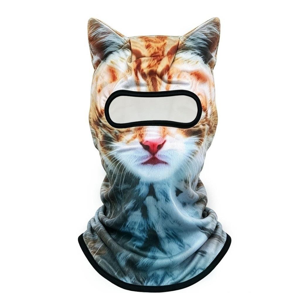 3D Animal Print Full Face Mask Ice Silk Cooling Face Mask Cooling Balaclava Mask For Skiing
