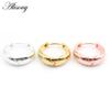 Alisouy 2pcs Copper Alloy Cute Curve Polishing Small Circle Round Hoop Earrings For Women Men Ear Cuff Brincos Hinged Jewelry