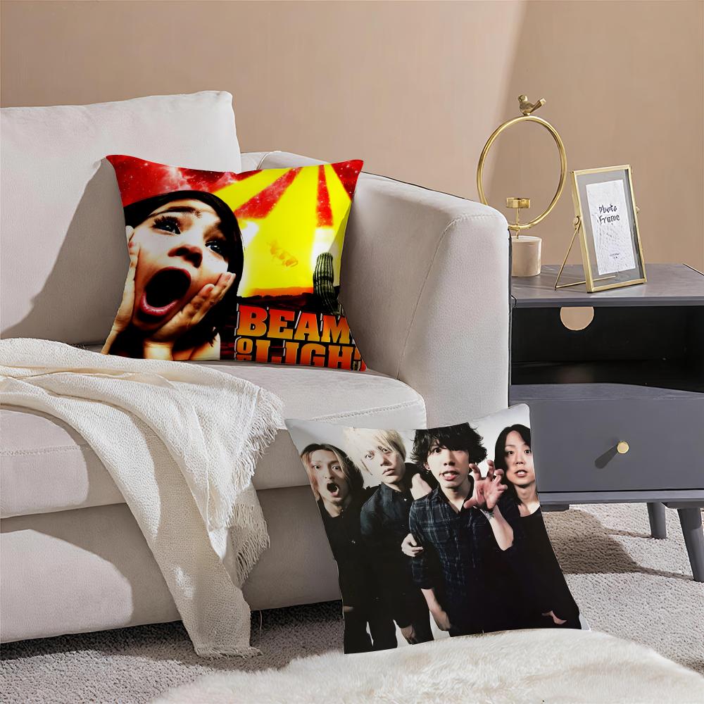 Energetic Rock Japanese Band OONE OK ROCK Cushion Cover Throw Pillow Cover Hidden Button Durable Polyester Chair Cushion