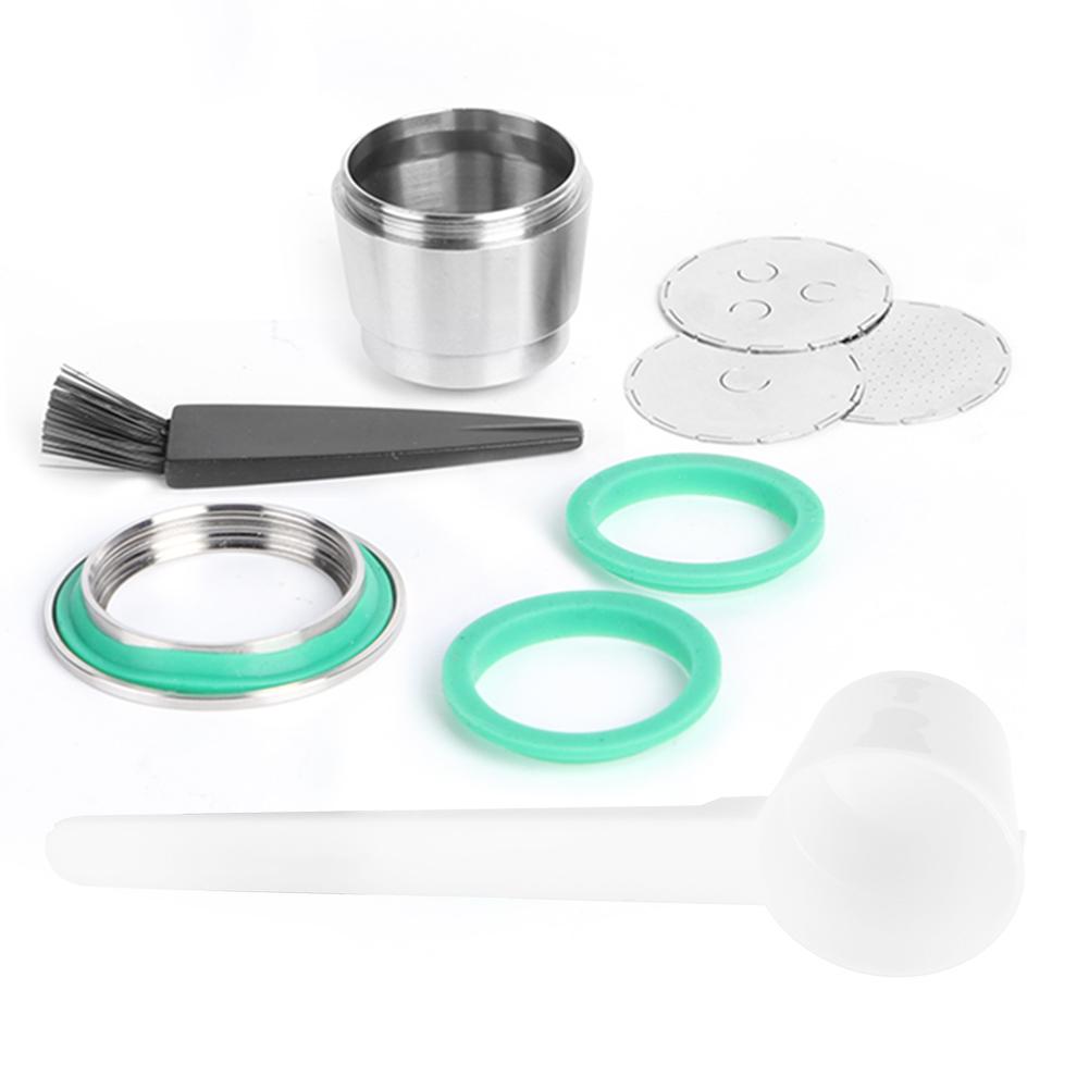 Stainless Steel Reusable Coffee Capsule Cup Kit Fit for Nespresso Coffee Machine