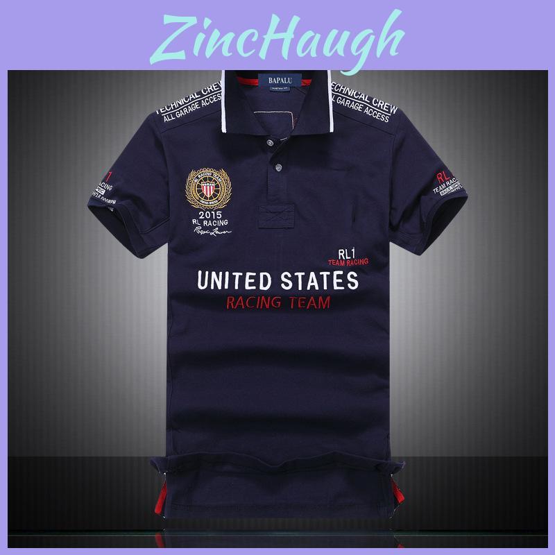New Men's Short Sleeve T Shirt Rl Racing Cotton Blend Comfortable Classic Design