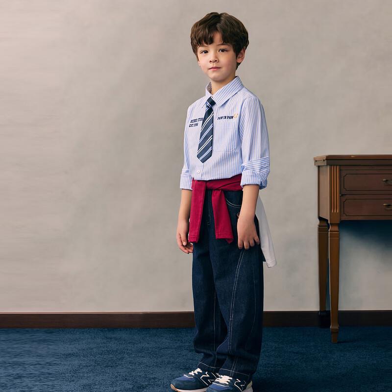 PawinPaw 2026 Spring/Summer Boy's Striped Casual Shirt