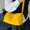 Casual Versatile Messenger Bag 2025 New Fashion Simple Shoulder Bag Solid Color Lightweight Women's Canvas Bag Large Capacity