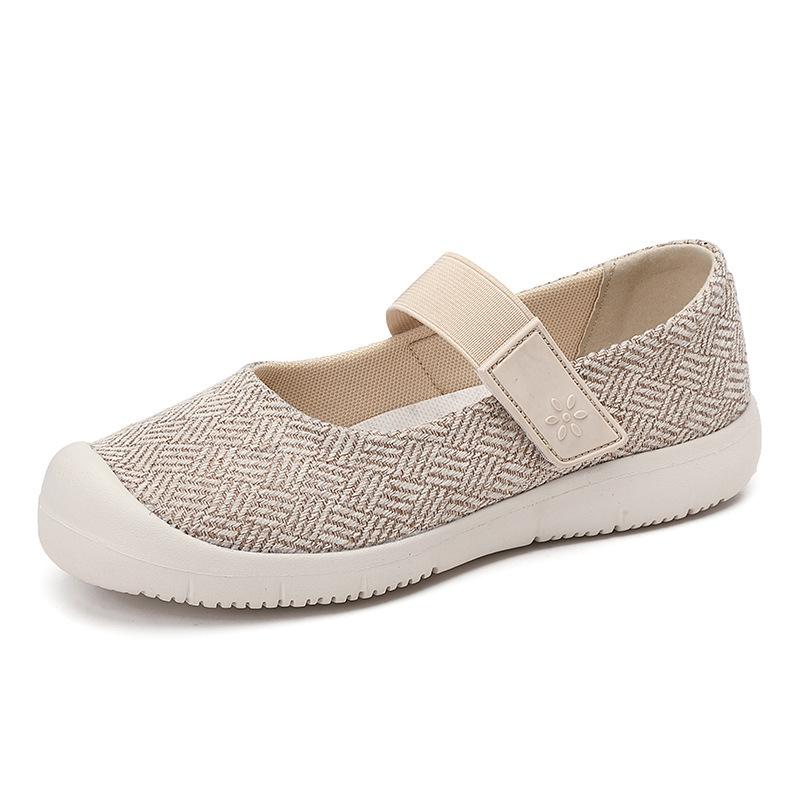 Summer breathable walking shoes large size women's shoes Velcro lightweight soft sole casual shoes