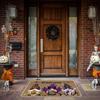 Halloween Floor Mat Entrance Door Porch Crystal Velvet Carpet Thanksgiving Skull Decorative Floor Mat Temu