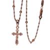 Roségoldene Italienische Handwerkskunst Exquisite Kleine Kreuz Halskette Schmuck Geschenk für Frauen