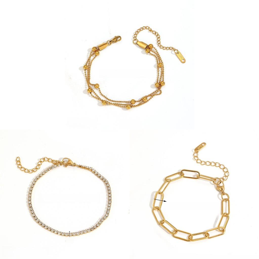 Light Luxury Geometric Stainless Steel Bracelet With Cz Inlay For Women Gift Sales Event