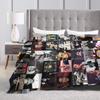 Robbie Williams Tour Flannel Blankets  Soft Durable Throw Blanket for Bedroom Airplane Travel Aesthetic Bedspread Sofa Bed Cover