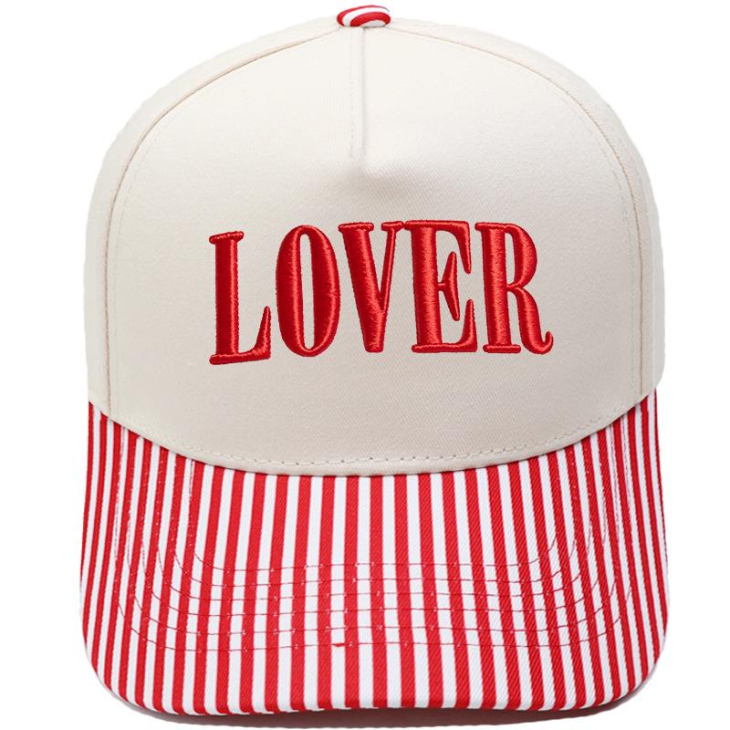 LOVER three-dimensional embroidery color matching truck driver hat European and American men and women couples casual sunshade baseball cap
