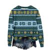 Women's Casual Long Sleeve Christmas Print Neck Sweatshirt