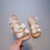 Summer Girls Open Toe Rhinestone Bow Princess Sandals Kids Stage Performance Dress Shoes