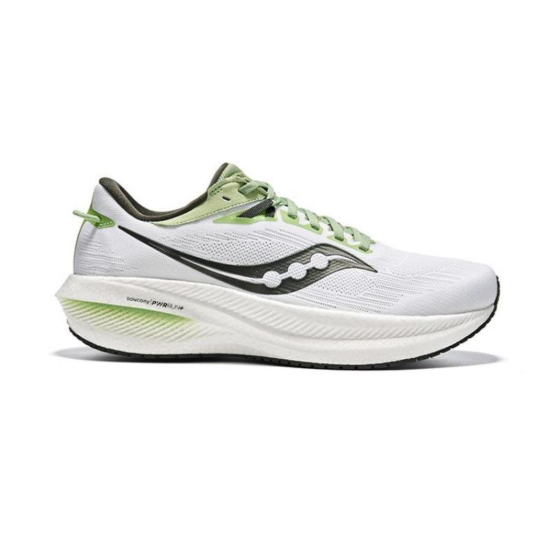 SAUCONY Triumph 21 Men Low-top Casual Running Shoes White Green Breathable Comfortable S20881-31