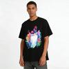 Aquarell Mutter und Kind Umarmung Druck Lässiges Oberteil Reines Baumwoll-T-Shirt