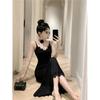 Slimming, Figure-Flattering Lace Bodycon Dress: Women's Sleeveless Spring/Autumn Camisole Maxi