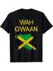 [Lightweight] Wah Gwaan Jamaica Flag-Inspired T-Shirt - 100% Cotton, Reggae Prid
