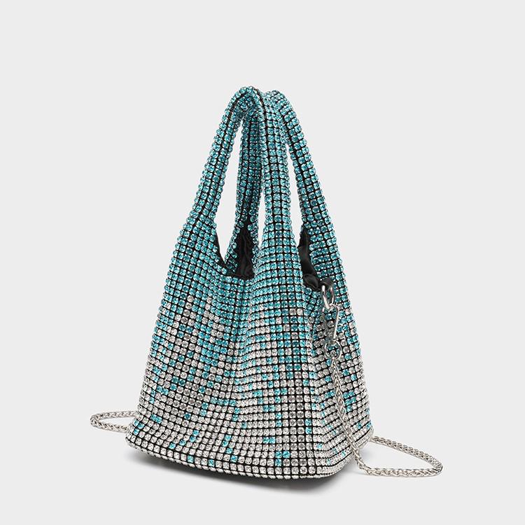 Cross-Border Rhinestone-Full Women's Evening Handbag: Shiny Diamond Inlaid Chain Shoulder/Crossbody Bag