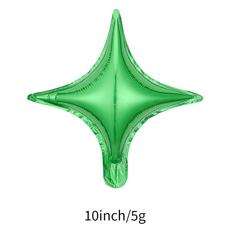 10 Inch Four-Pointed Star Balloon Aluminum Film Light Plate 24 Inch Cross Star Balloon Party Decoration Arrangement Quadrangle Ball