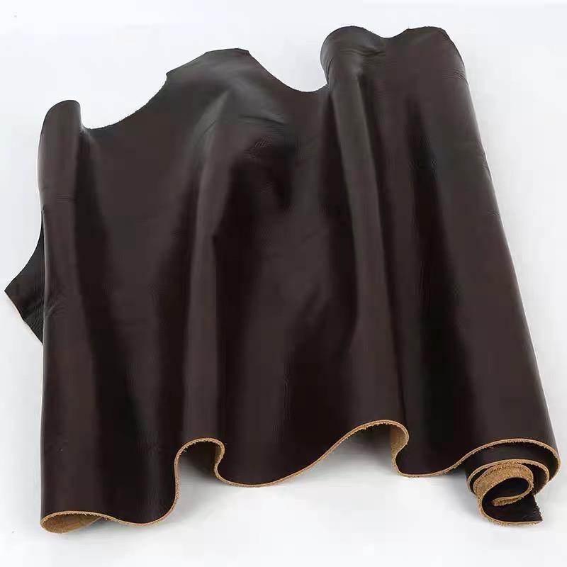 Oil-waxed cowhide fine-grain first-layer genuine leather sofa refurbishment seat soft cover bedside backrest with coffee-colored