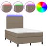 Vidaxl Letto Continentale Con Materasso, Taupe, 120X190 Cm, Tessuto