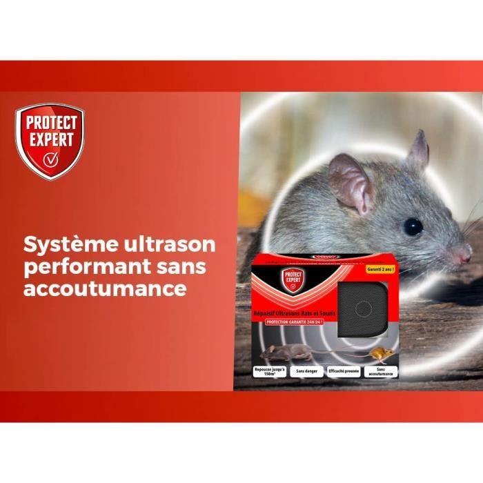 Ultrason rats et souris - protect expert - répulsif à ondes - sans accoutumance - repousse jusqu'à 150m² - ultrarasou
