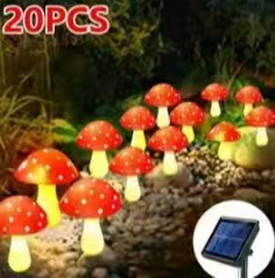 Outdoor Waterproof Solar LED Mushroom Light for Garden and Courtyard Decor