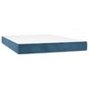 Pocket Spring Mattress Medium Firm Dark Blue 140x190x20 cm Velvet