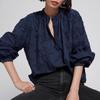 French Embroidered Women's Long Sleeve Cotton Blouse - High-End Autumn Collection