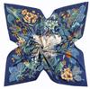 130cm*130cm High Quality Large Square Scarves Shawls Luxury Brand Bohemian Flowers and Birds Twill Silk Scarf For Women Headband