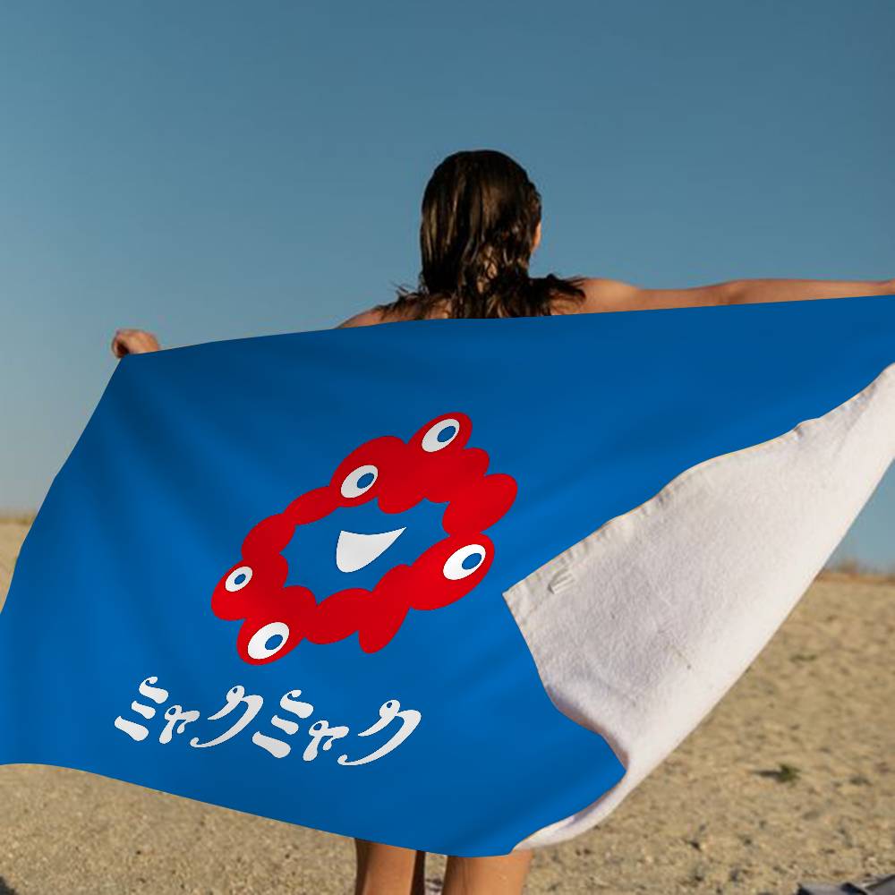 Cartoon M-Myaku-Myaku Anime Beach Swimming Towel Soft Absorbent Washcloth Children's Gifts For Kids Travel Camping Gym