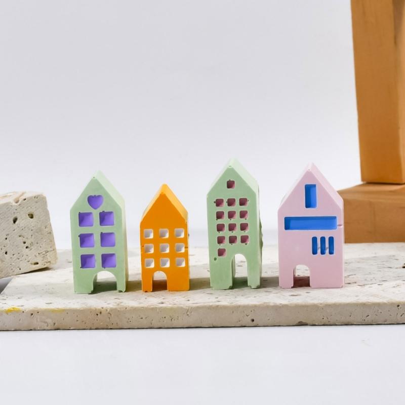 Sturdy Silicone Hollow House Adornment Mold Perfect For Crafting Delicate European Style Hollow House Decorations
