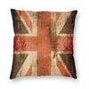Distressed Union Jack UK Flag Square Pillowcase Polyester Linen Velvet Pattern Zip Decorative Pillow Case Home Cushion Cover