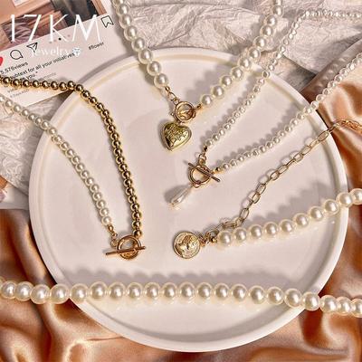 Vintage Pearl Choker Necklace for Women Fashion Summer White Imitation Pearl Necklaces 2021 Trend Elegant Wedding Jewelry