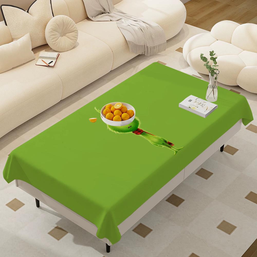 Cartoon The G-Grinchs Rectangle Waterproof Tablecloth Party Decor Farmhouse Kitchen Dining Table Cloth Wedding Decorations
