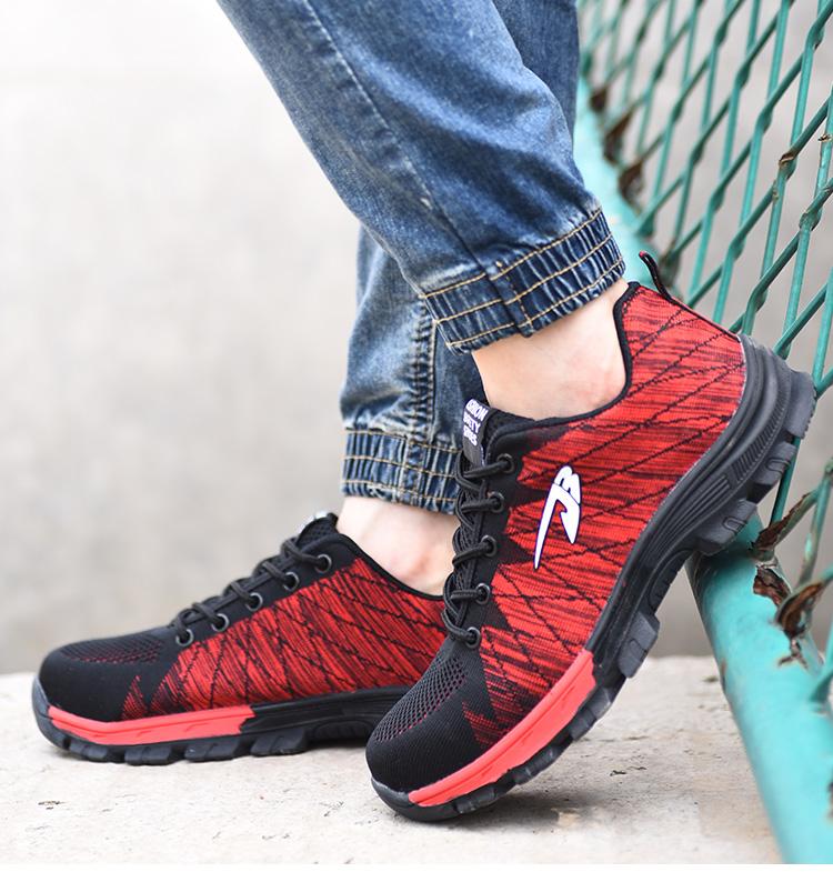 Custom Non-slip Rubber Sole Highquality Industrial Safety Work Shoes Steel Toe Protective Sneakers Women Safety Shoes