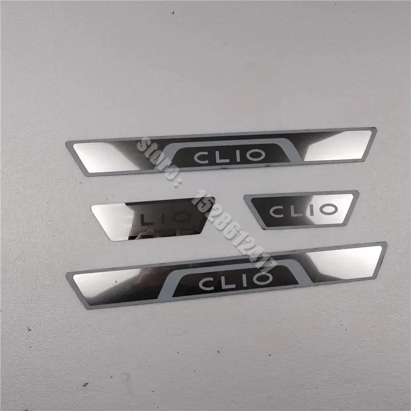 Car Accessories for Renault CLIO IV V CLIO 4 5 RS 2014~2024 Stainless Door Sill Scuff Plate Trim Kick Pedal Protectors Trim