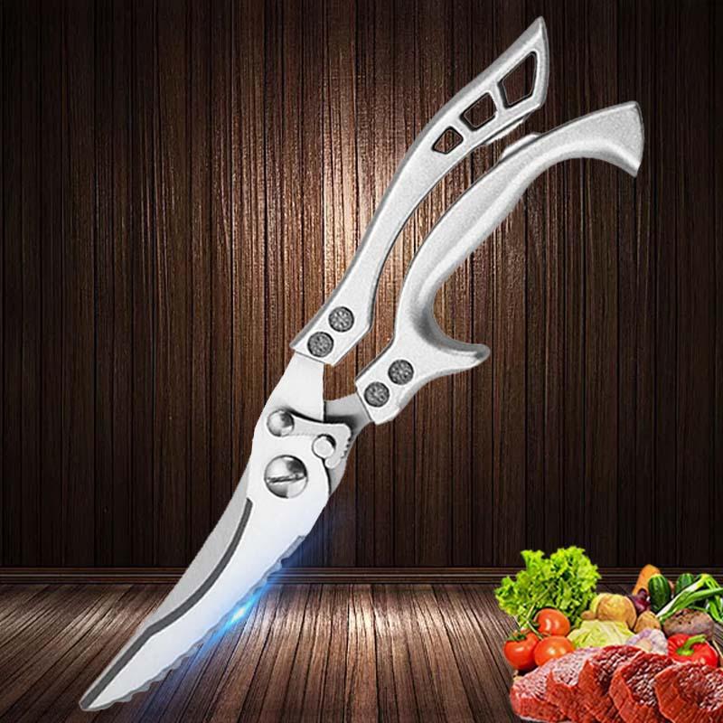 Stainless Steel Kitchen Scissor, Poultry & Fish Cutter Cleaver Knife for Cooking Ultra-Sharp Bone Scissor Meat Fruit Boning Duck Fish Scissor