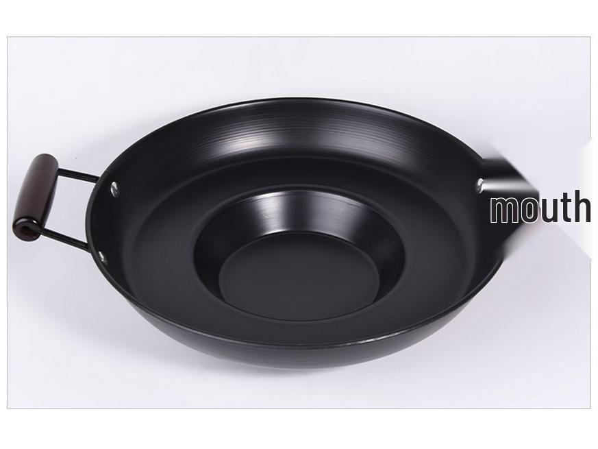 Guizhou Shabu-Grill Non-Stick Hot Pot with Flat Bottom and Concave-Convex Design for Tofu and Fried Potatoes.