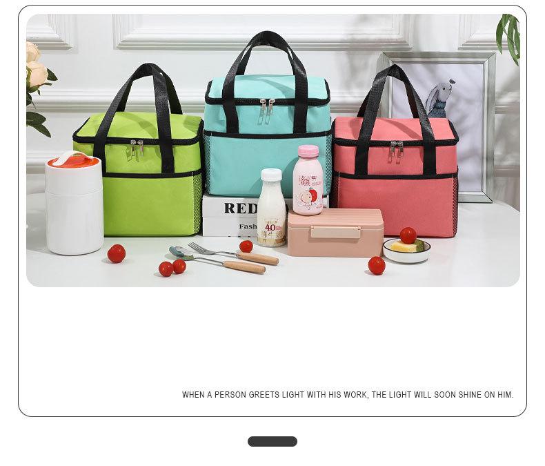 Portable XL Insulated Oxford Cloth Lunch Bag for Picnic and More