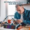 A96I-Soldering Practice Set 4-Digit Digital Alarm Clock Kit With RGB Colorful Modes, Diplay DIY Clock Soldering Project Set Kit