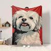 1pc Maltese Dog Blanket - Perfect Gift for Birthdays, Christmas & Halloween- Soft, Warm & Versatile Yy250909164