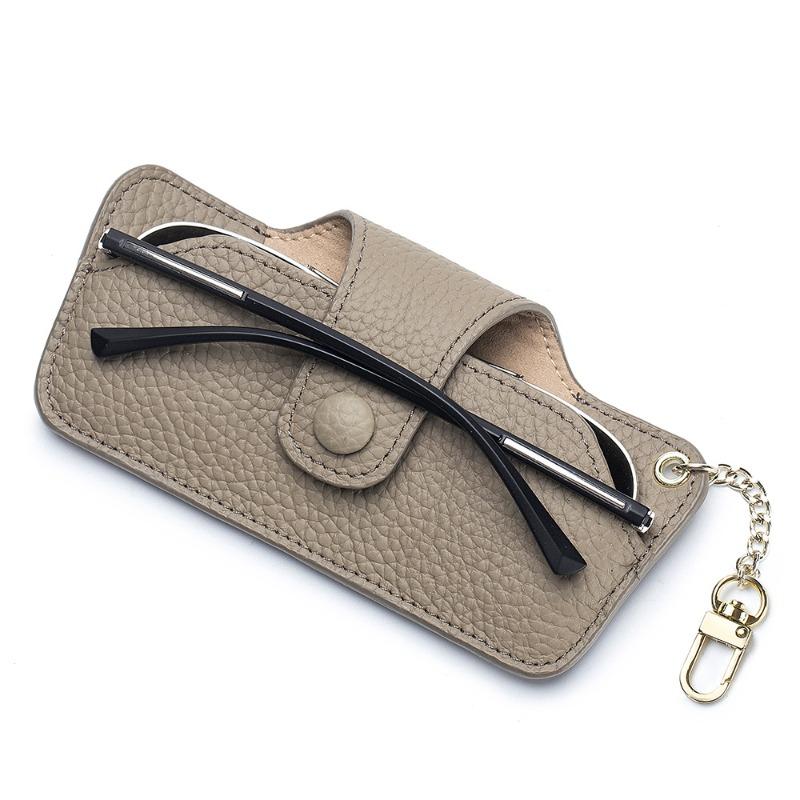 New Leather Literary Glasses Bag, Sunglasses, Sunglasses Storage Bag, High-end Ins Portable Men's and Women's Ultra-thin Models