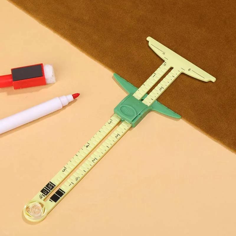 KRABALL 5-in-1 Schieblehre Messlineal Kunststoff Zeichenschneider Patchwork Lineal Schablone DIY Nähzubehör Werkzeug
