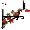 Gartendekoration Geschenke Wandmontierter Pflanzer Hängehaken, Tierisches Eisen Hängende Pflanzenhalterung, Einzigartige Rasenkunst Outdoor Heavy Duty Halter für Terrasse Hof
